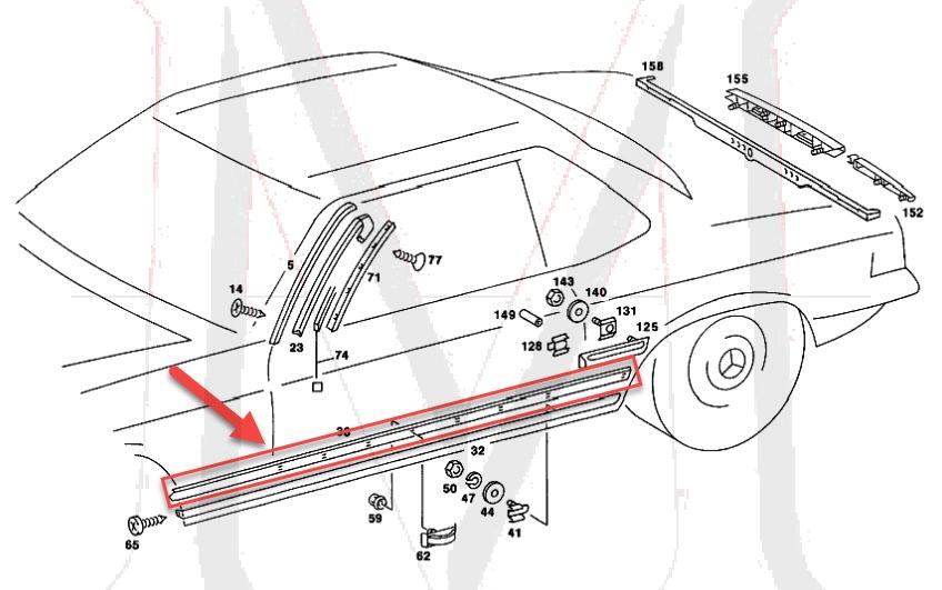 ROCKER MOLDING PAD - RIGHT